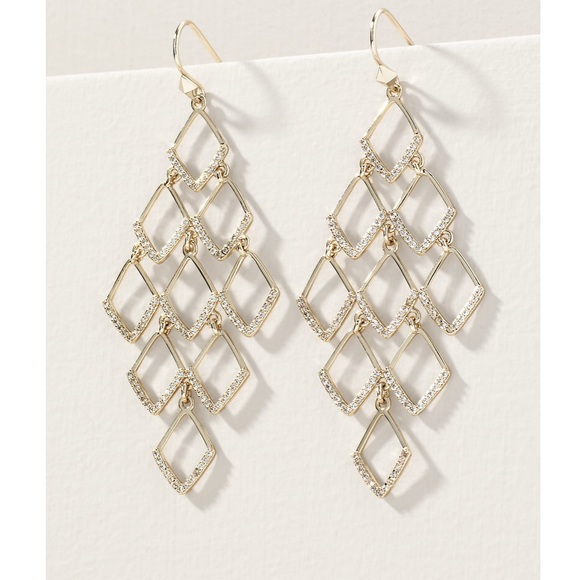 Stella & Dot | Pavé Crystal & Pale Gold Sommerville Delicate Statement E… - Picture 2 of 15